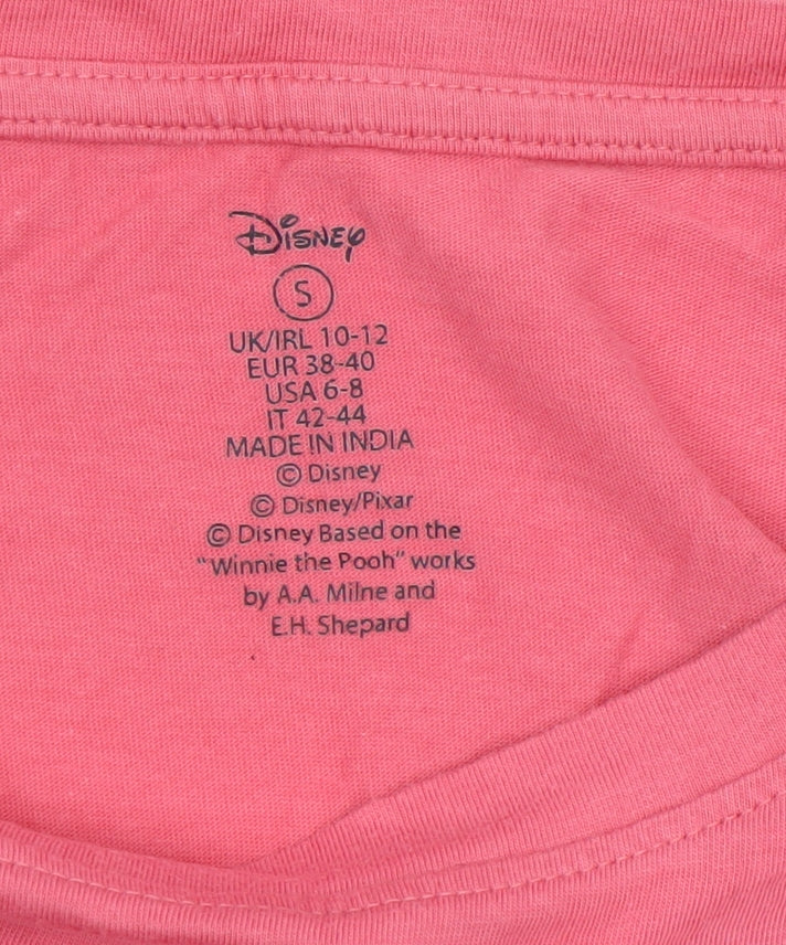 Disney Women’s Pink Winnie the Pooh Long Sleeve T-Shirt Pyjama Top Size 10-12