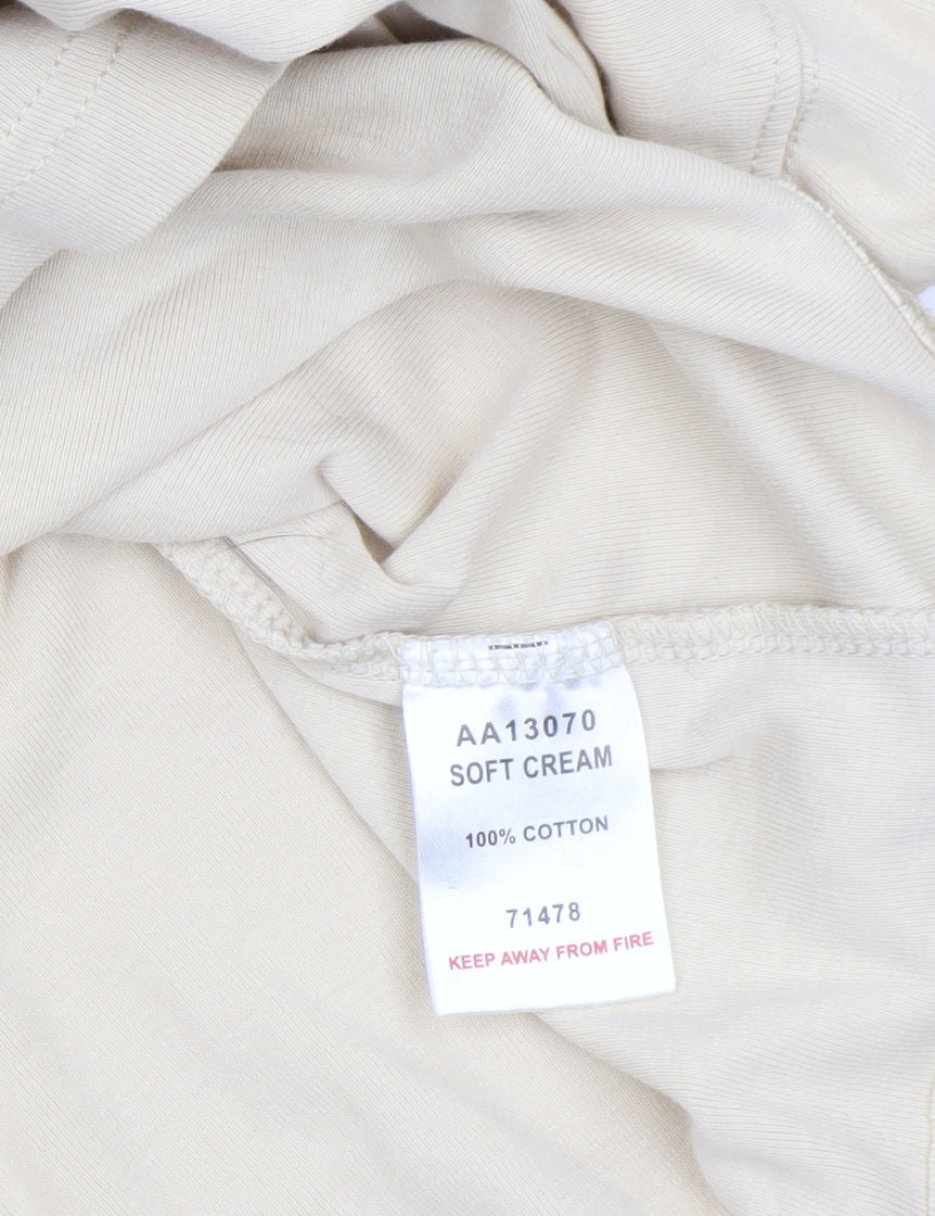 Cotton Traders Men's Beige XL Roll Neck Long Sleeve Cotton Top