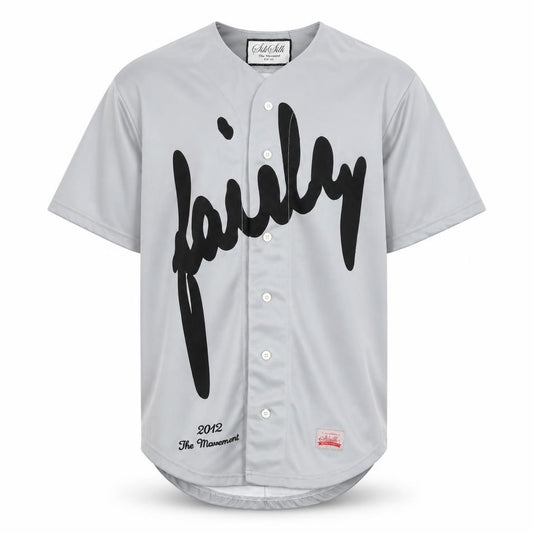 Front view of SikSilk Men's Grey Baseball Style Button-Up Shirt, size S