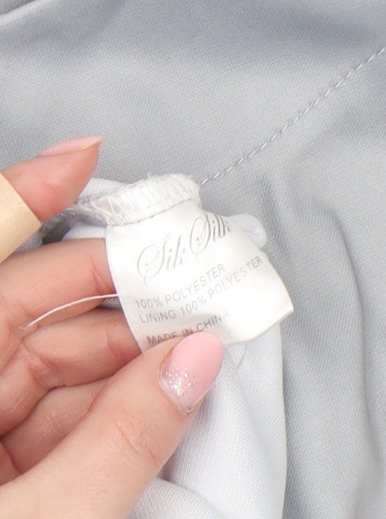 SikSilk Men's Grey Baseball Style Button-Up Shirt Size S