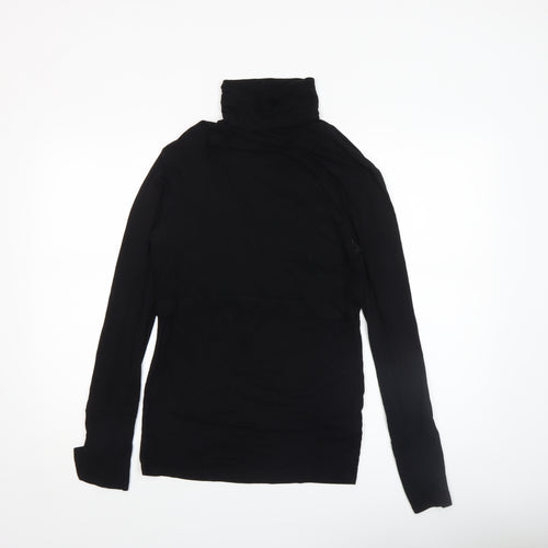 Seraphine Women’s Black Roll Neck Maternity Long Sleeve Jersey Top Size S