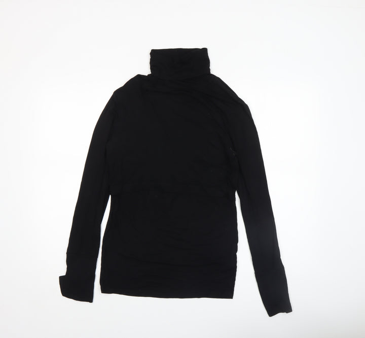 Seraphine Women’s Black Roll Neck Maternity Long Sleeve Jersey Top Size S