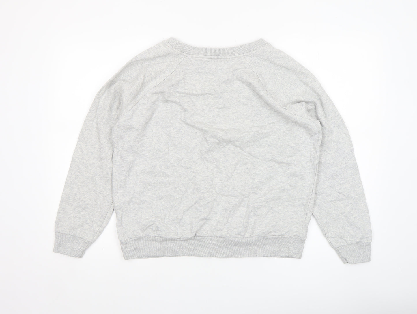 Next Womens Grey Christmas Panda Sweatshirt Medium 100% Cotton