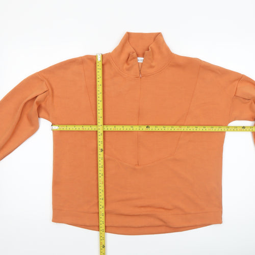 Gallery Women’s Orange 1/2 Zip Modal Blend Pullover Sweatshirt XS