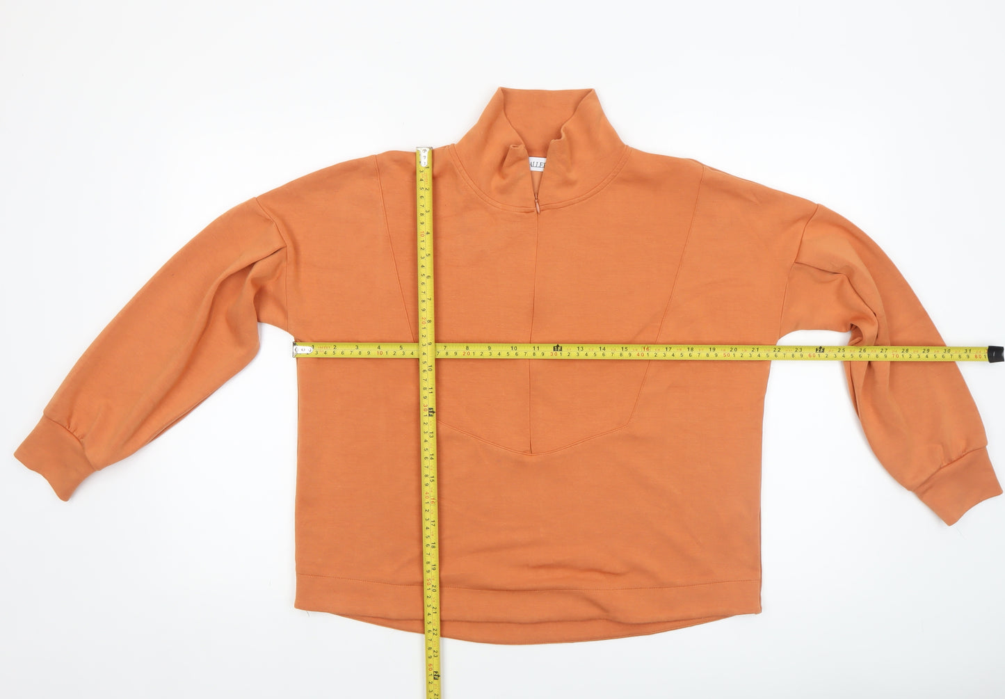 Gallery Women’s Orange 1/2 Zip Modal Blend Pullover Sweatshirt XS