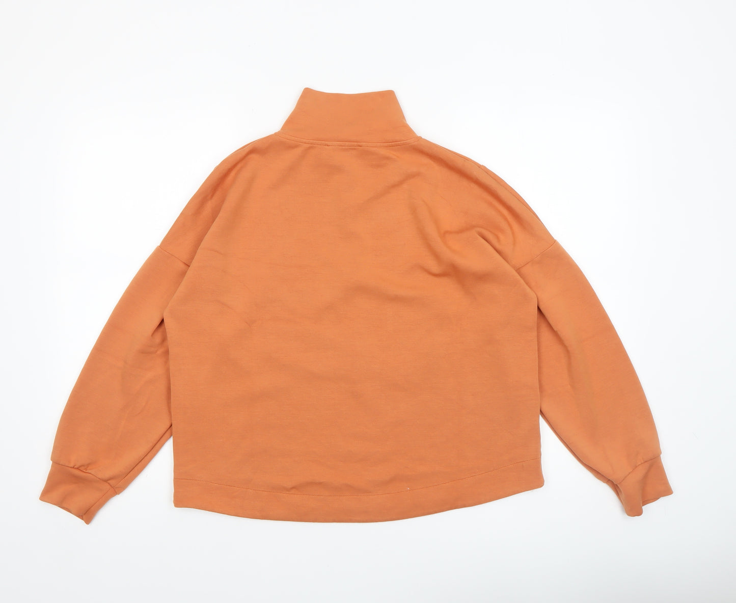 Gallery Women’s Orange 1/2 Zip Modal Blend Pullover Sweatshirt XS