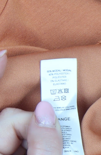Gallery Women’s Orange 1/2 Zip Modal Blend Pullover Sweatshirt XS