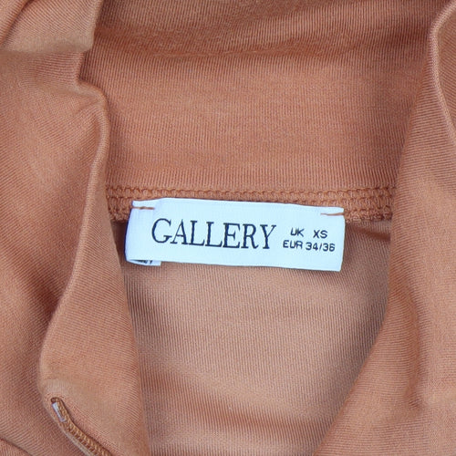 Gallery Women’s Orange 1/2 Zip Modal Blend Pullover Sweatshirt XS