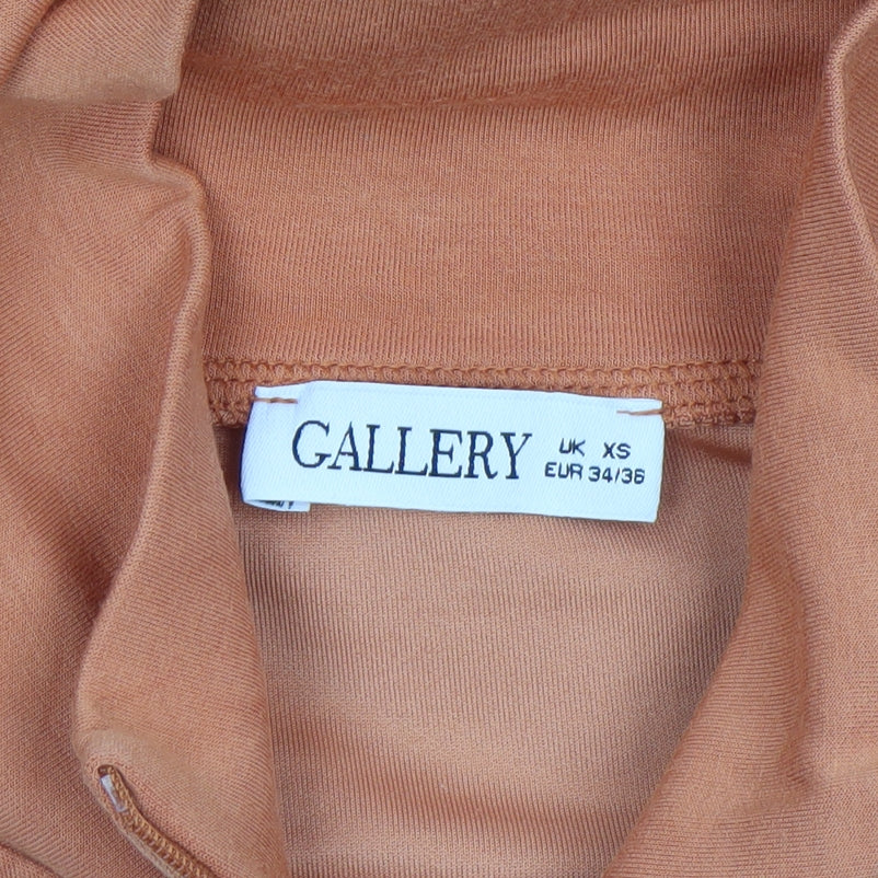 Gallery Women’s Orange 1/2 Zip Modal Blend Pullover Sweatshirt XS