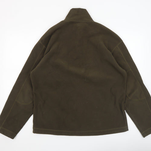 Calvin Klein Jeans Men's Brown XL Fleece 1/4 Zip Pullover Sweatshirt
