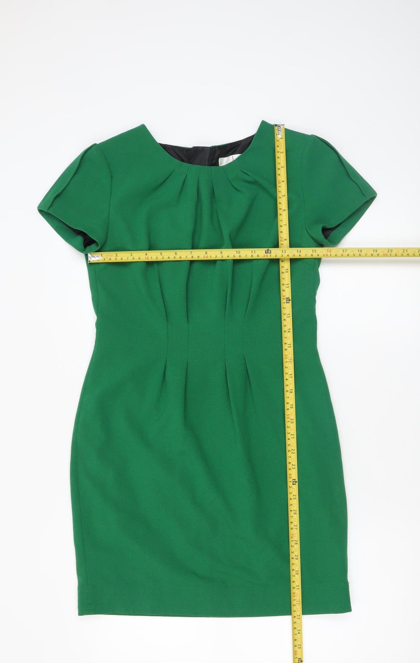 Jasper Conran Women’s Green Sheath Dress Size 8 Short Sleeve Workwear