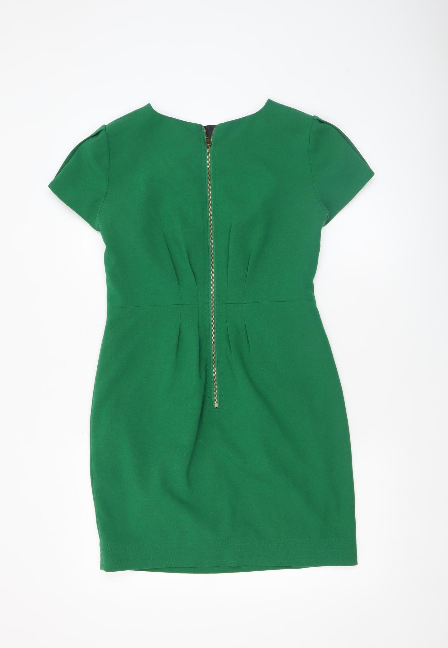 Jasper Conran Women’s Green Sheath Dress Size 8 Short Sleeve Workwear