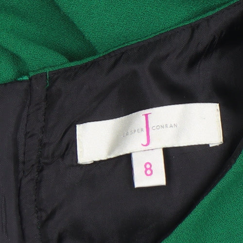 Jasper Conran Women’s Green Sheath Dress Size 8 Short Sleeve Workwear