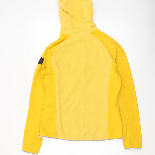 Icepeak Women Yellow Full Zip Hooded Softshell Jacket Size L