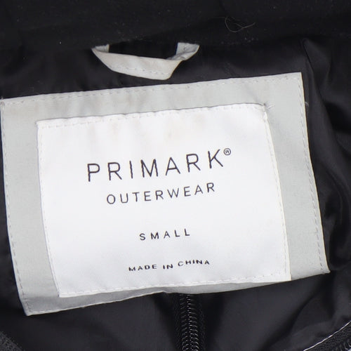 Primark Men's Grey Waterproof Hooded Parka Jacket Size Small