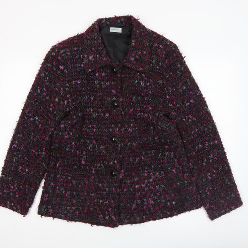 Finnkarelia Women’s Multicoloured Wool Blend Tweed Blazer Jacket Size 14