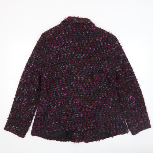 Finnkarelia Women’s Multicoloured Wool Blend Tweed Blazer Jacket Size 14