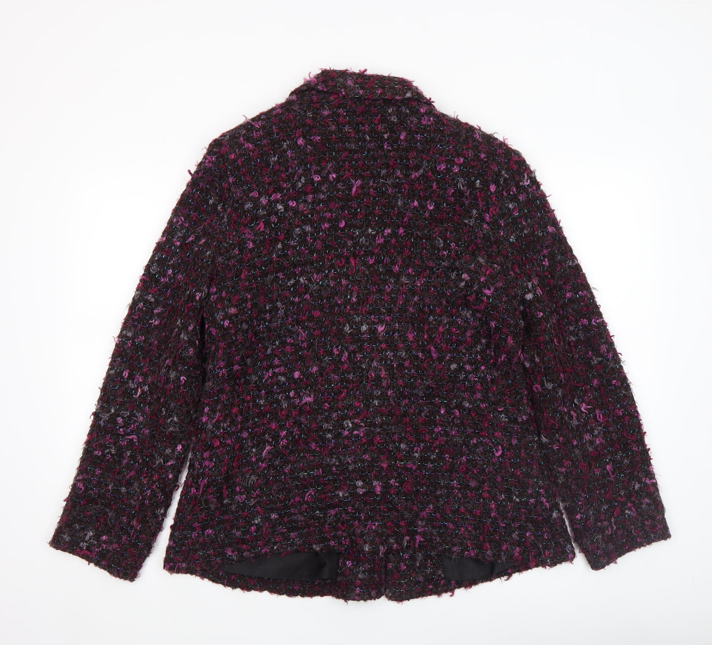 Finnkarelia Women’s Multicoloured Wool Blend Tweed Blazer Jacket Size 14