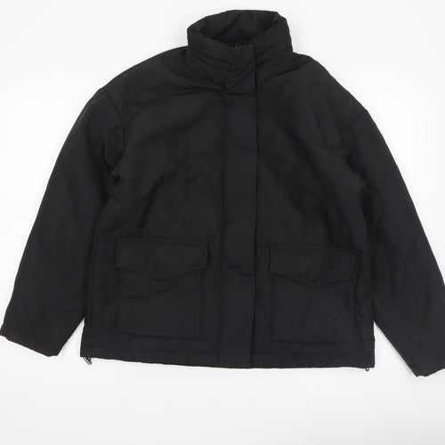Nutmeg Womens Black Quilted Puffer Jacket Size 10