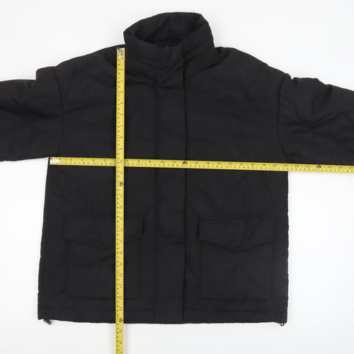 Nutmeg Womens Black Quilted Puffer Jacket Size 10