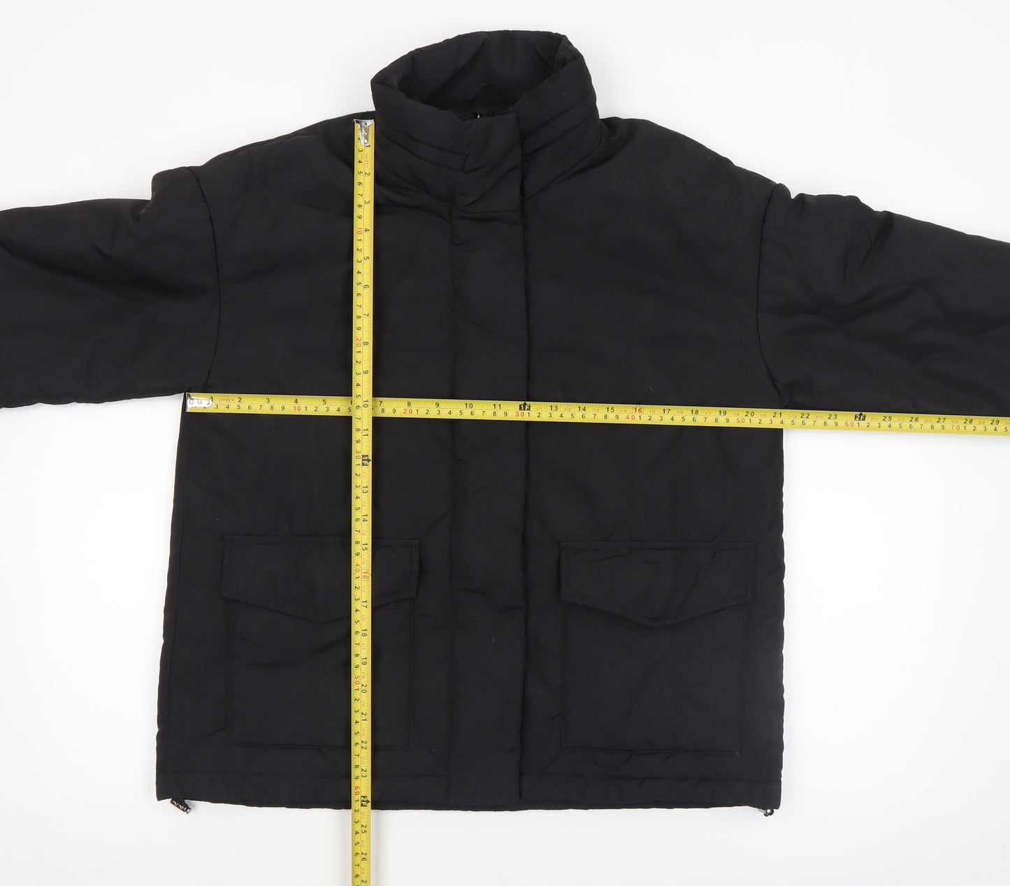 Nutmeg Womens Black Quilted Puffer Jacket Size 10