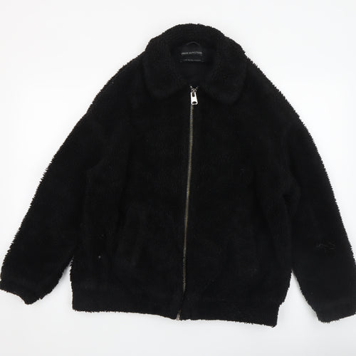Urban Outfitters Women's Black Fleece Bomber Jacket XS