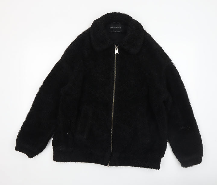 Urban Outfitters Women's Black Fleece Bomber Jacket XS