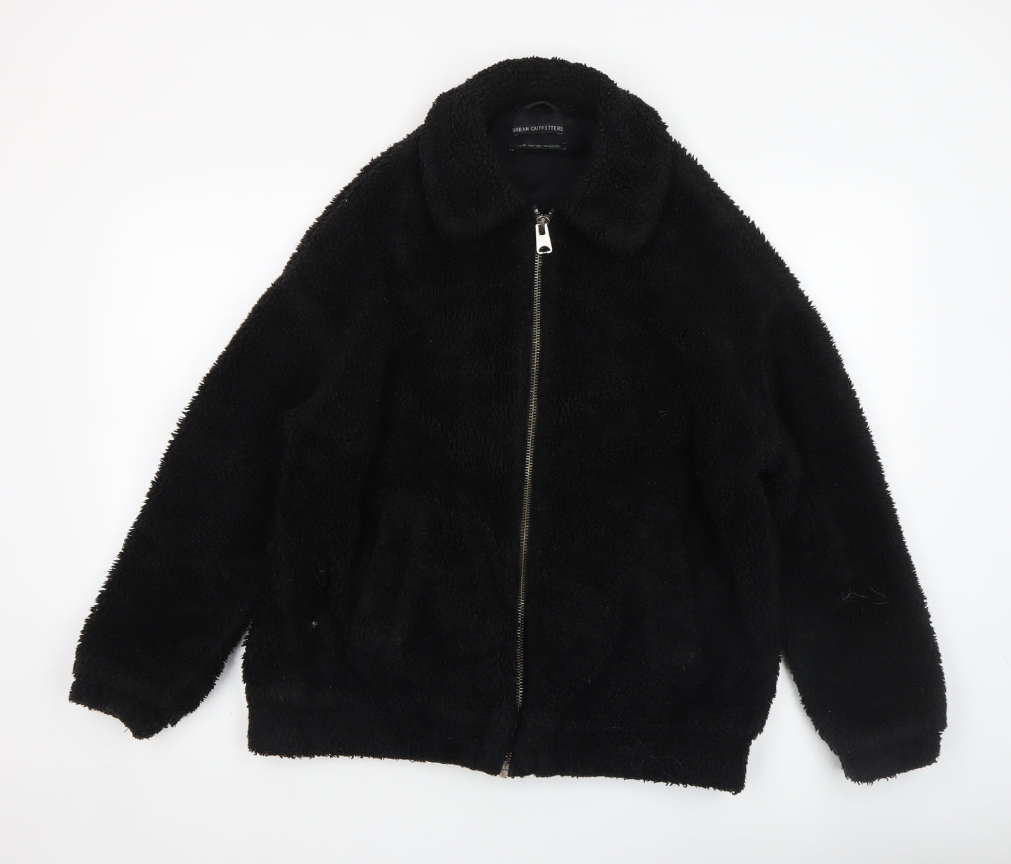 Urban Outfitters Women's Black Fleece Bomber Jacket XS
