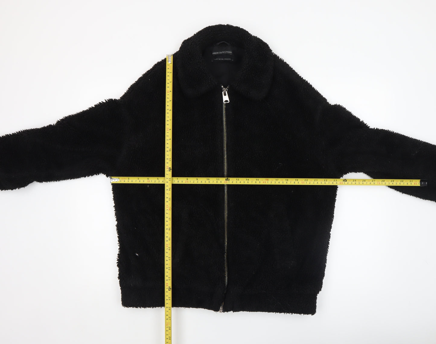 Urban Outfitters Women's Black Fleece Bomber Jacket XS
