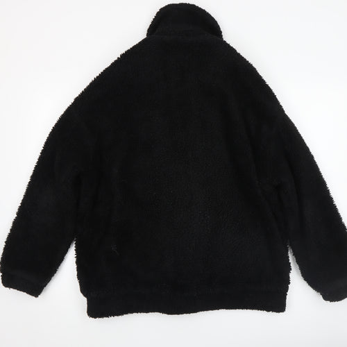 Urban Outfitters Women's Black Fleece Bomber Jacket XS