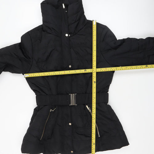 Dorothy Perkins Women’s Black Size 12 Belted Puffer Jacket