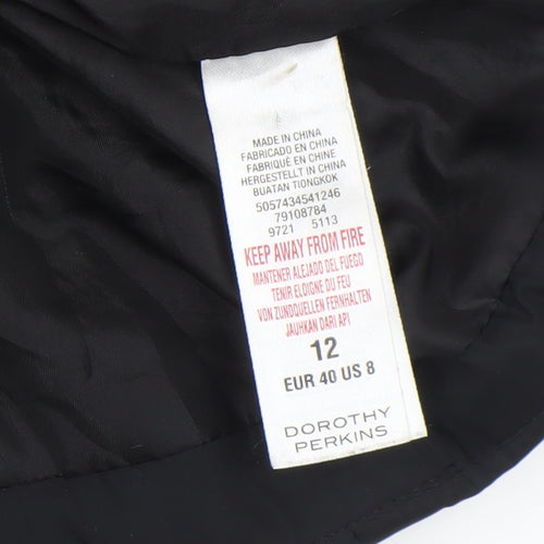 Dorothy Perkins Women’s Black Size 12 Belted Puffer Jacket