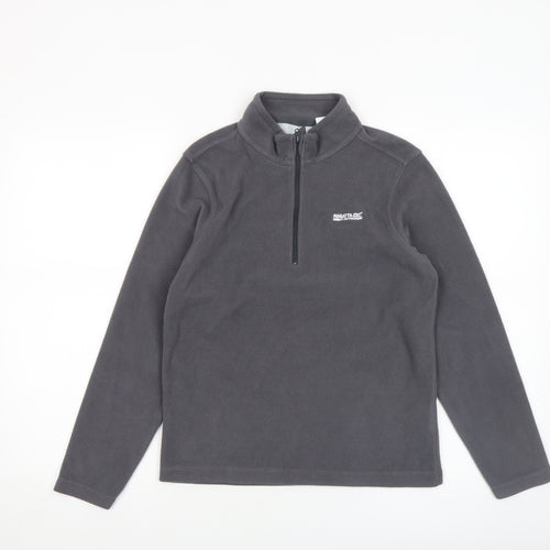 Regatta Boys Grey Fleece 1/4 Zip Sweatshirt 13 Years Outdoor Pullover