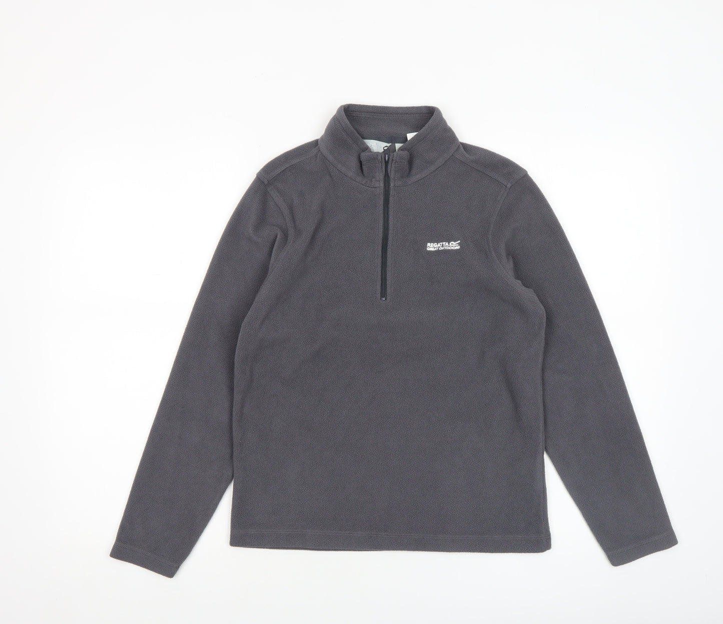 Regatta Boys Grey Fleece 1/4 Zip Sweatshirt 13 Years Outdoor Pullover