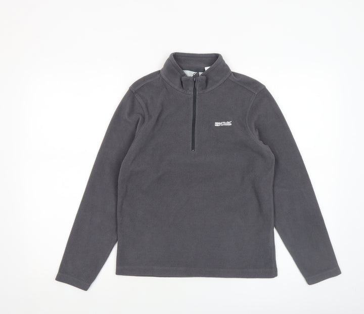 Regatta Boys Grey Fleece 1/4 Zip Sweatshirt 13 Years Outdoor Pullover