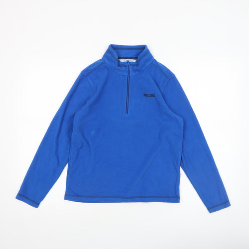 Regatta Boys Blue Fleece 1/4 Zip Pullover Sweatshirt 11-12 Years