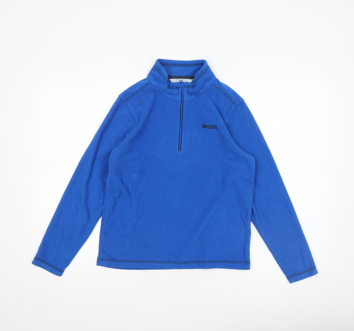 Regatta Boys Blue Fleece 1/4 Zip Pullover Sweatshirt 11-12 Years