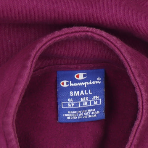 Champion Womens Purple 1/4 Zip Pullover Sweatshirt Small Logo Athletic