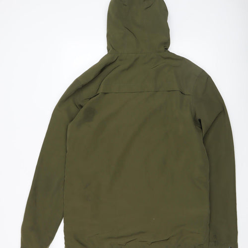 11 Degrees Men's Green Hooded Anorak Jacket Size M Regular Fit