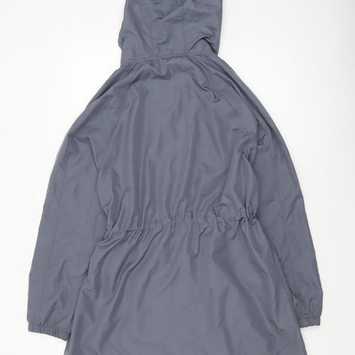 Primark Women Grey Hooded Anorak Jacket Size 12 Regular Fit