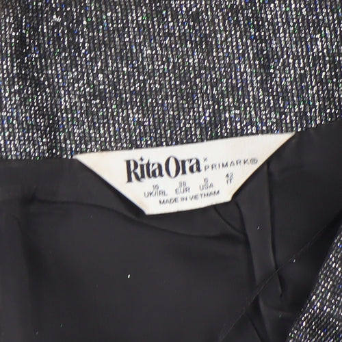 Primark Women Grey Glitter Short Pencil Skirt Size 14