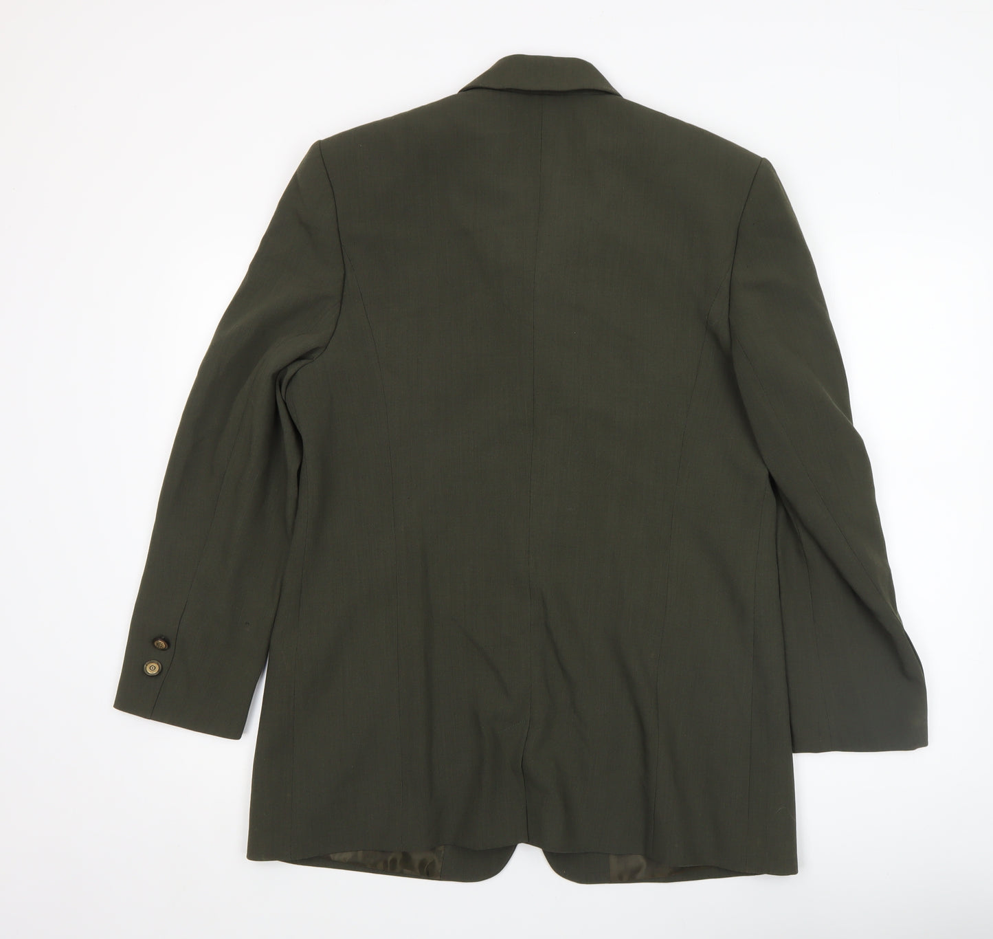 Marcona Women’s Green Wool Blend Stretch Blazer Jacket Size 12