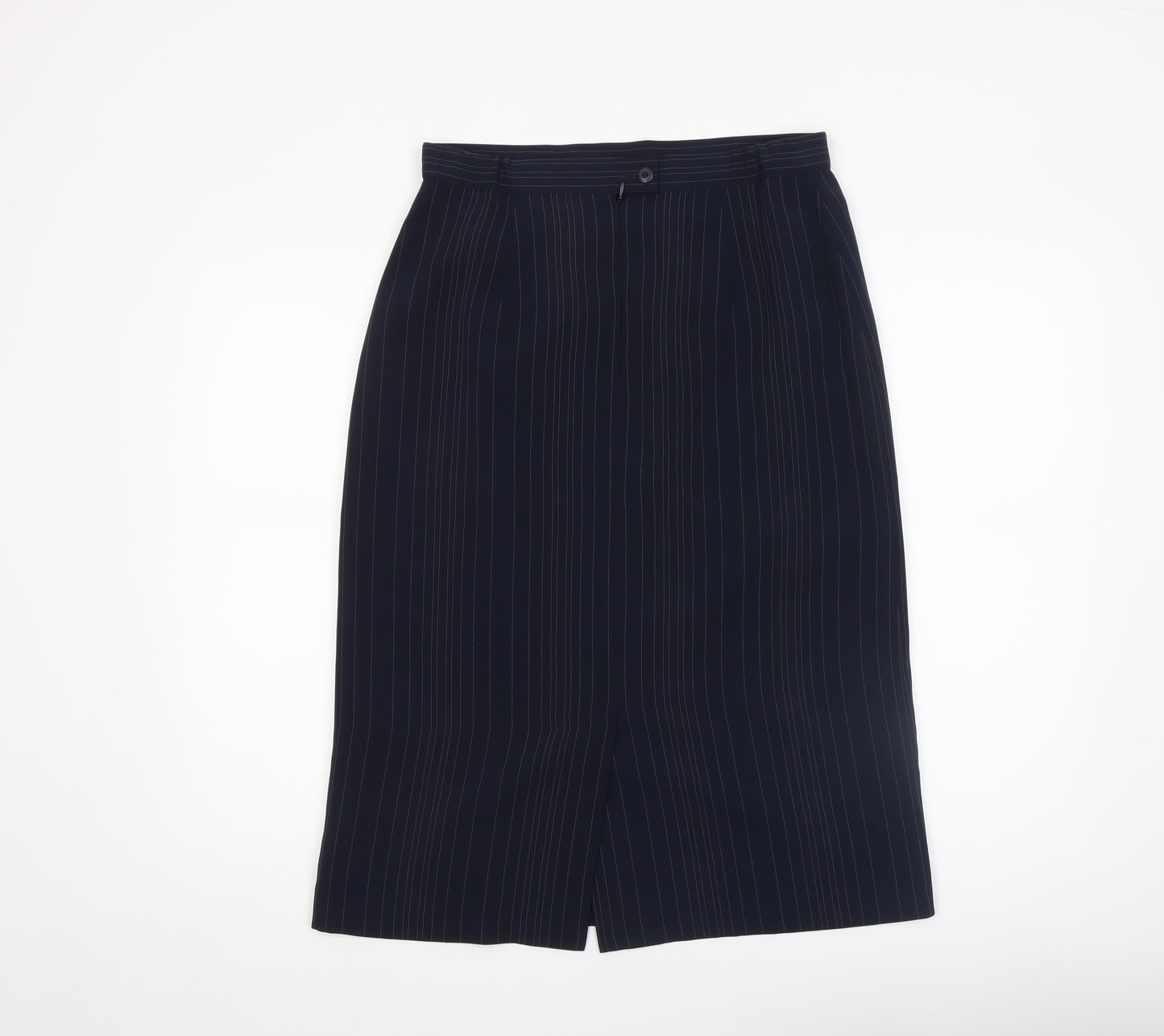 Tod Barry Women Black Pinstripe Stretch Pencil Skirt Size 12
