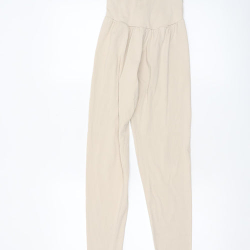 PrettyLittleThing Women’s Beige High Waist Stretch Leggings Size 8