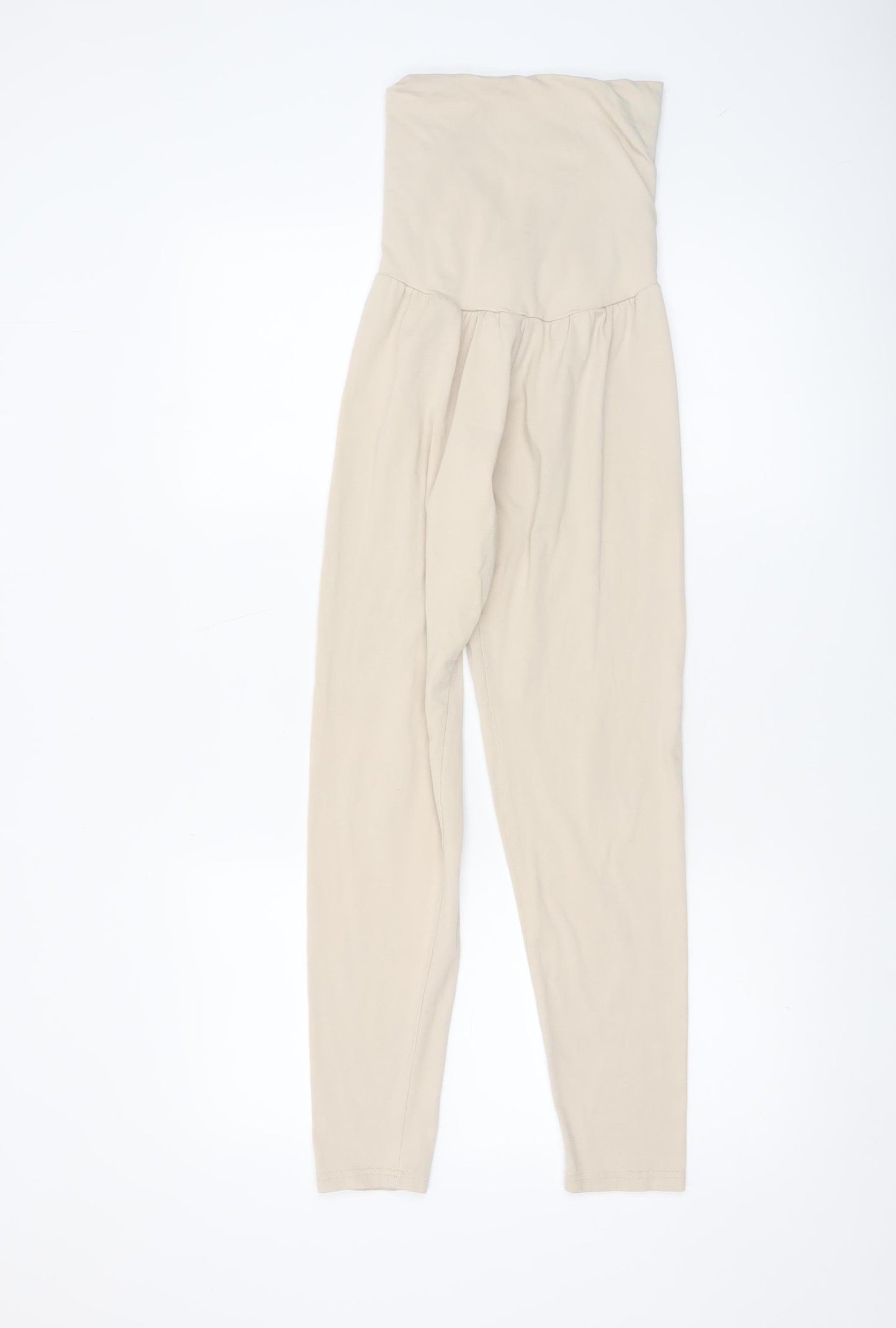 PrettyLittleThing Women’s Beige High Waist Stretch Leggings Size 8