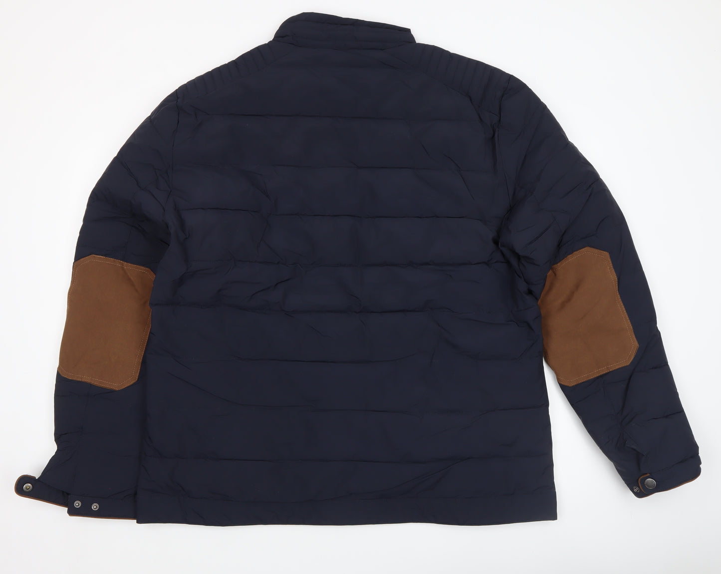 Armand Thiery Men's Blue 3XL Puffer Jacket with Stand Collar