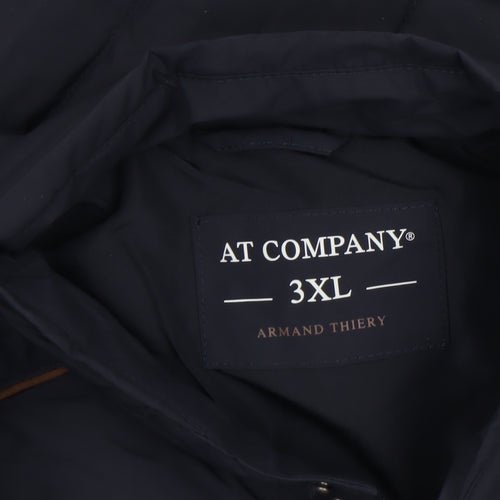 Armand Thiery Men's Blue 3XL Puffer Jacket with Stand Collar