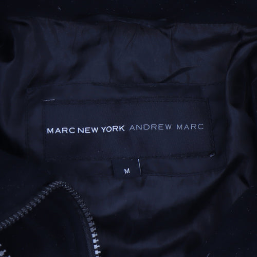 Marc New York Andrew Marc Men's Black M Puffer Jacket with Faux Fur Hood
