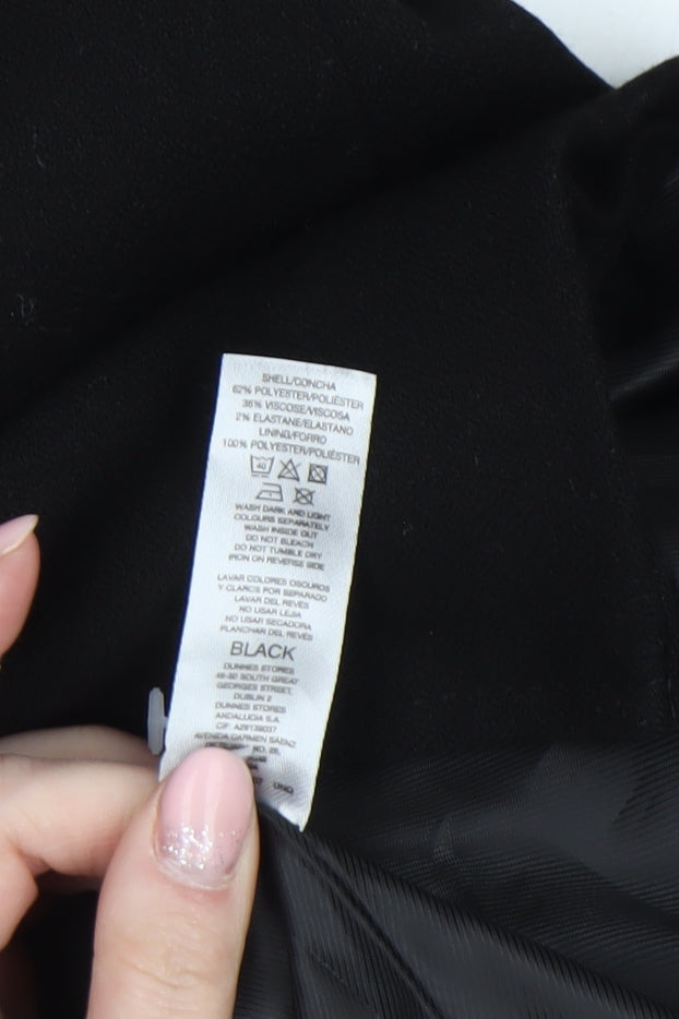 Gallery Women’s Black Double-Breasted Blazer UK 16 Peak Lapel Jacket