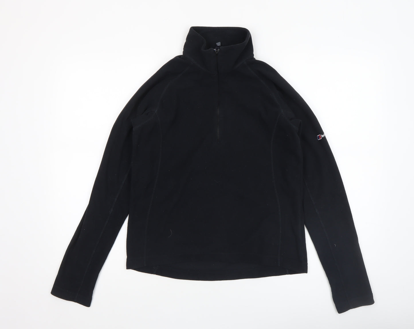 Berghaus Women's Black 1/2 Zip Fleece Pullover Hoodie Size 10
